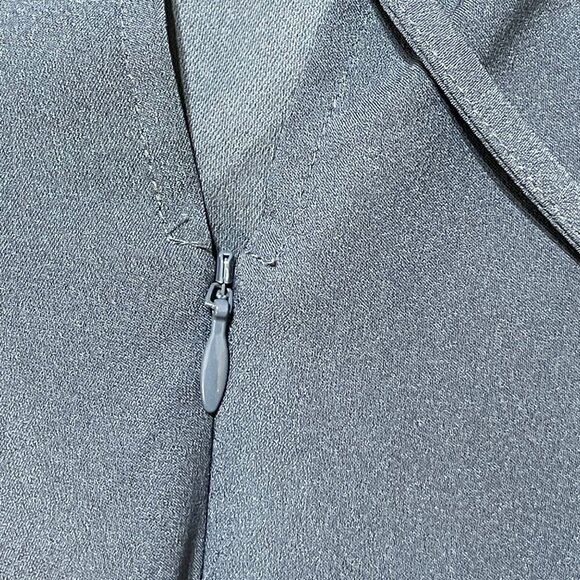 Loft Outlet Wide Leg Jumpsuit Slate Blue Sleeveless Size 6 Cropped - Picture 5 of 6